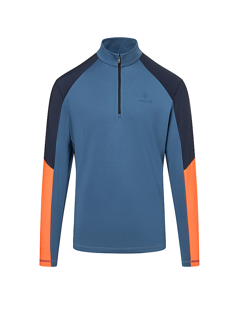 BOGNER FIRE ICE Herren Unterzieh Zipshirt Berkan blau | S